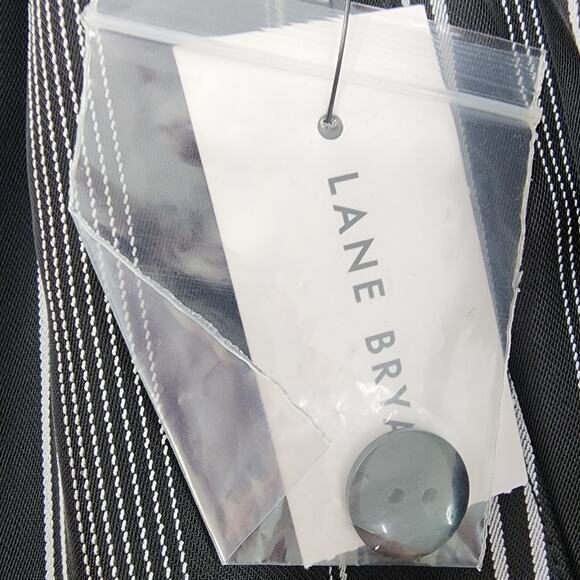 New Lane Bryant Pants Womens 12 P PETITE Black Striped Pull On Crop Wide Leg - Picture 4 of 12